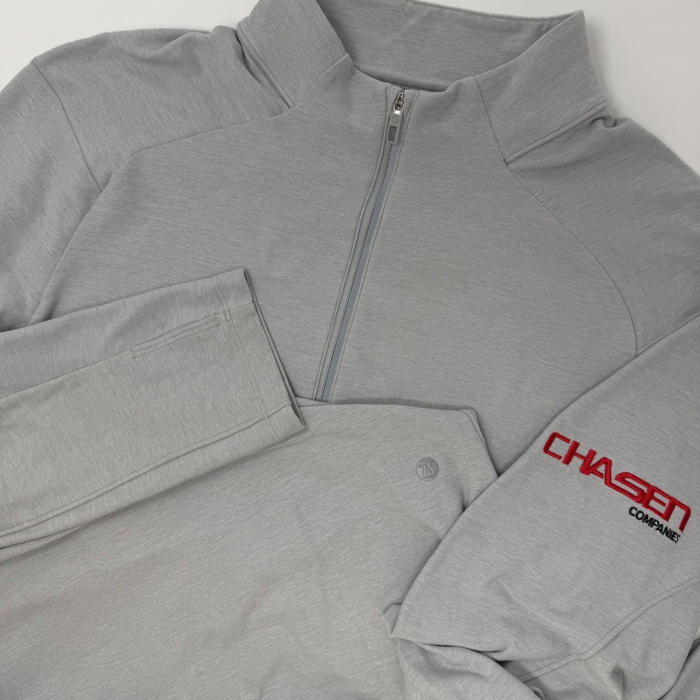 Lululemon Surge Mens Gray 1/4 Zip Pullover Long Sleeve Size Large